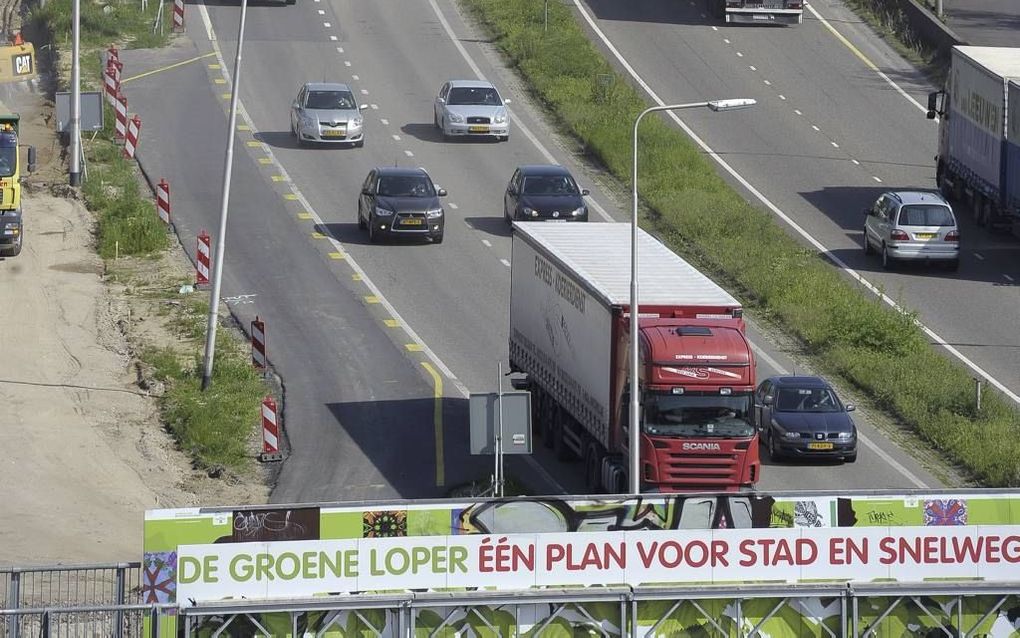 Met de aanleg van het verkeersknooppunt Maastricht-Noord wordt gezorgd voor een betere doorstroming van het verkeer dat de stad vanaf de A2 nadert. Foto ANP