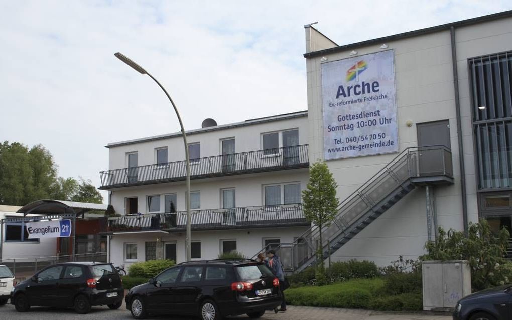 HAMBURG – Het gebouw van de Archegemeente in Hamburg, waar de conferentie Evangelium21 plaatsheeft. Foto RD