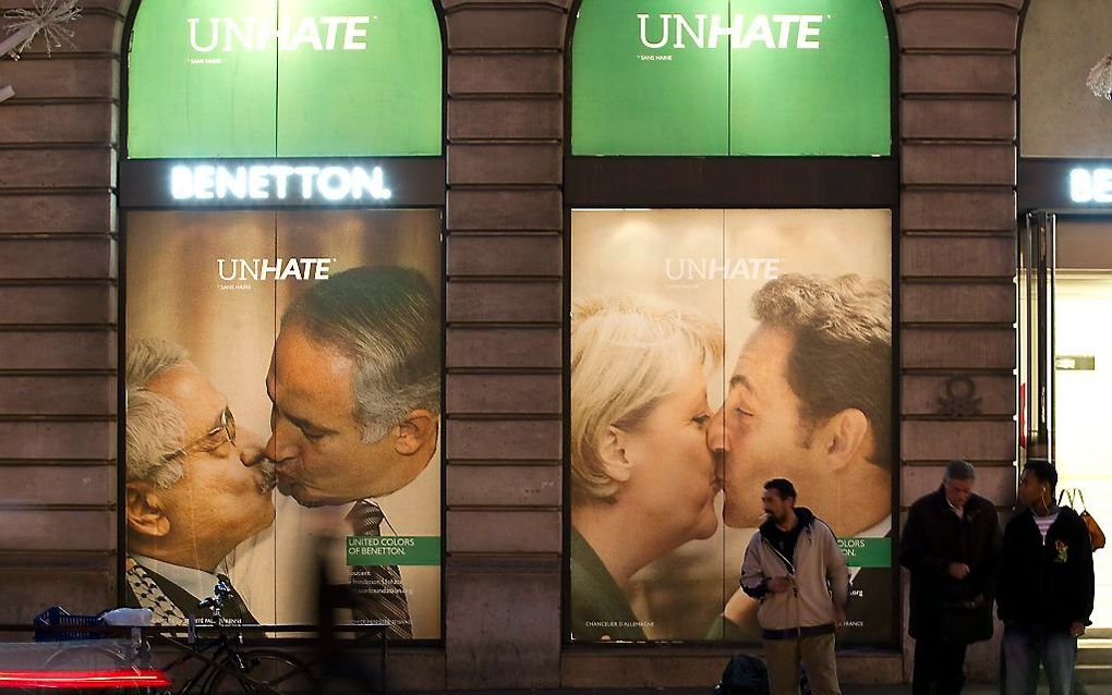 De reclamecampagne ”Unhate" van Benetton. Foto EPA