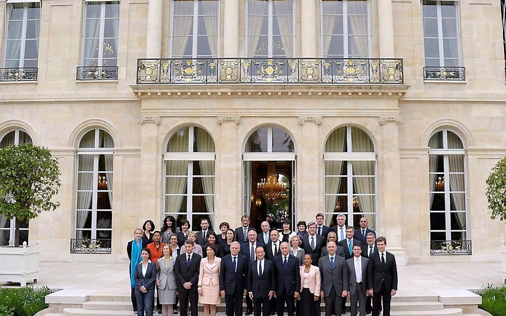 De nieuwe Franse regering.  Foto EPA