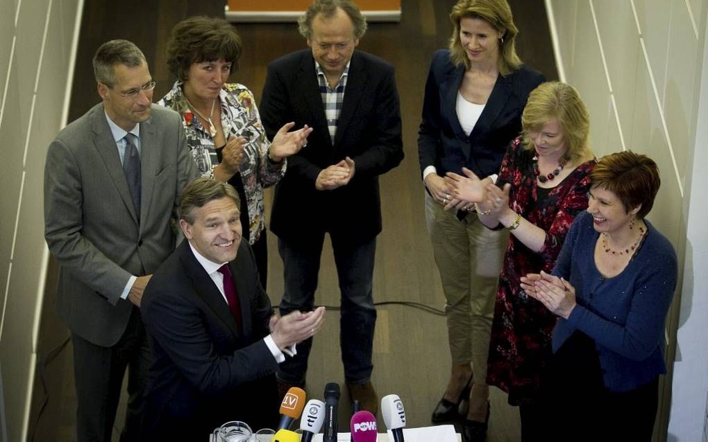 Persconferentie Van Haersma Buma. Foto ANP