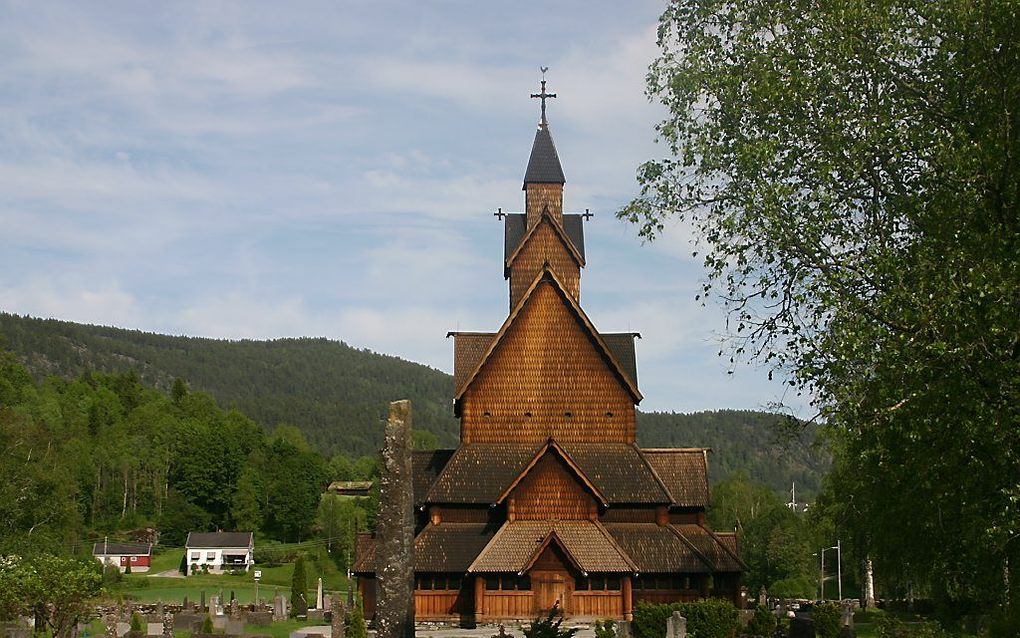 De grootste staafkerk van Noorwegen, in Heddal. Foto Kore Nordmann, Wikimedia