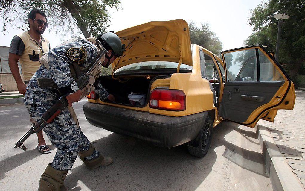 Verscherpte controles in Bagdad tijdens onderhandelingen in Iran. Foto EPA