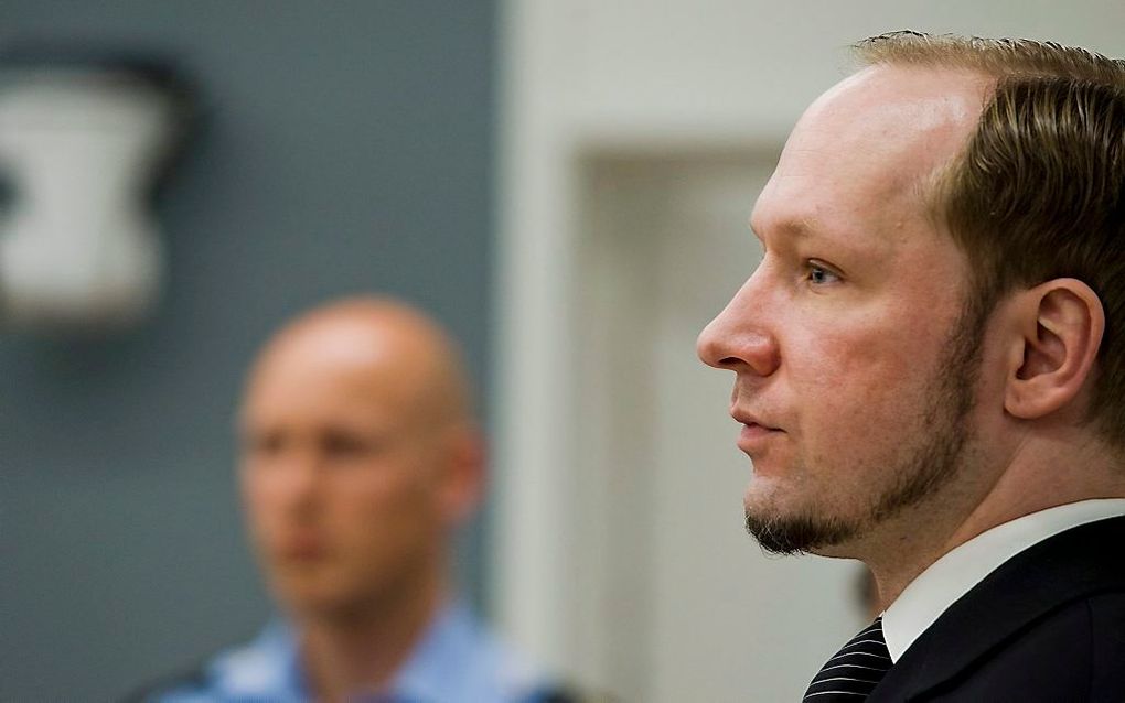 Anders Behring Breivik, tijdens de strafzaak.  Foto EPA