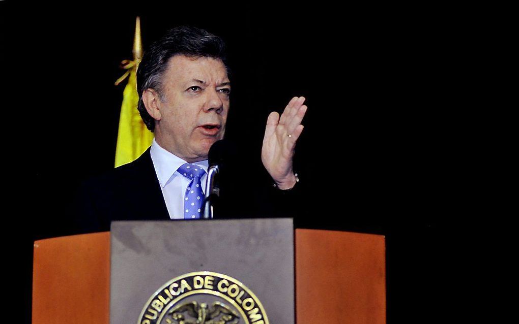 De Colombiaanse president Juan Manuel Santos.  Foto EPA