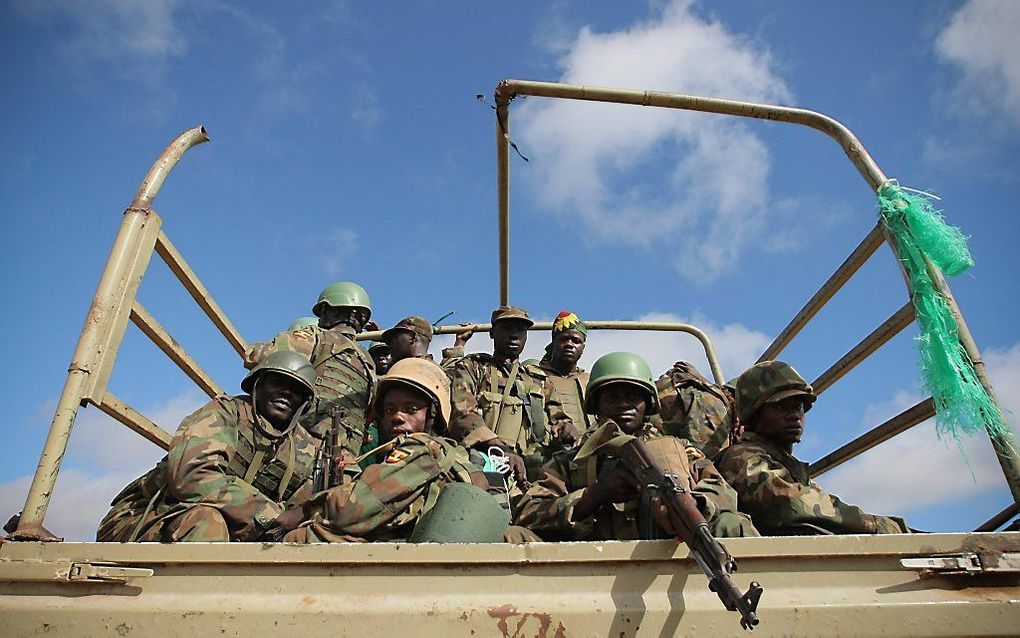 Afrikaanse vredestroepen in Somalië. Foto EPA