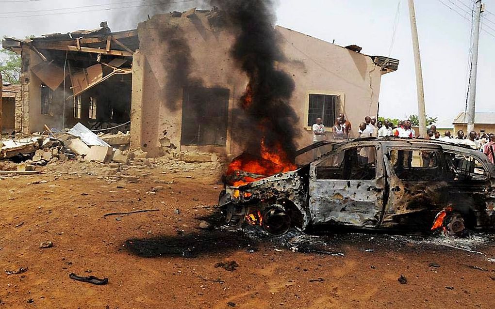 Bomaanslag bij kerk Bauchi. Foto EPA