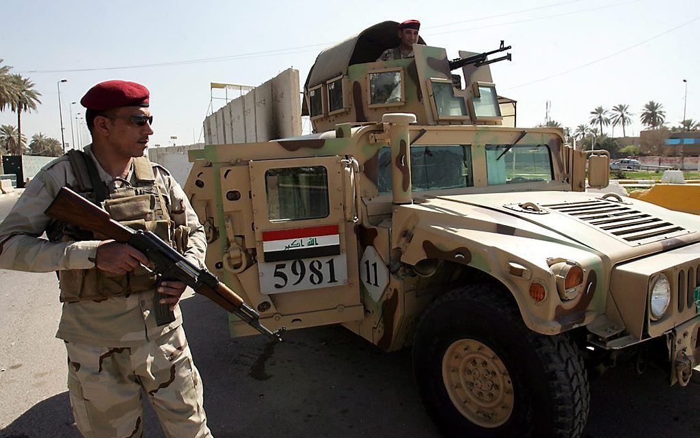 Militairen in Bagdad. Foto EPA