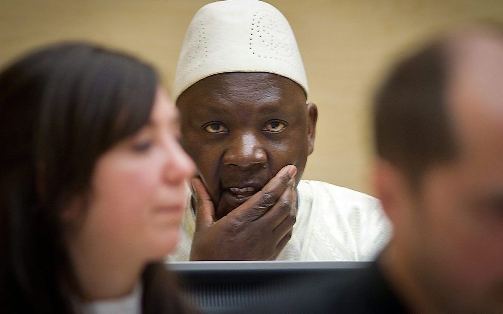 Thomas Lubanga voor het Strafhof in Den Haag.  Foto EPA