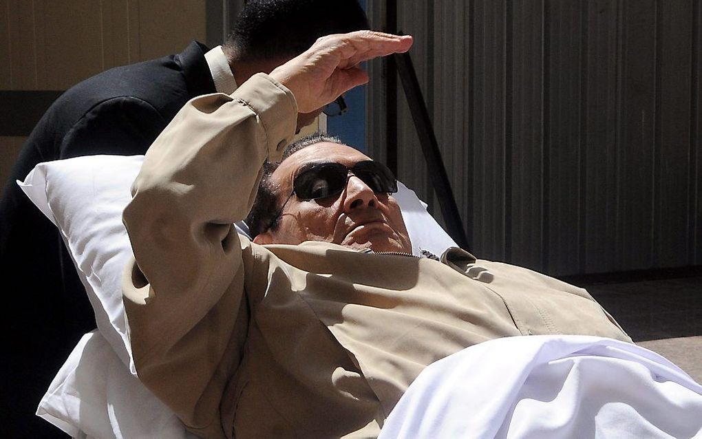 Oud-president Mubarak van Egypte.  Foto EPA