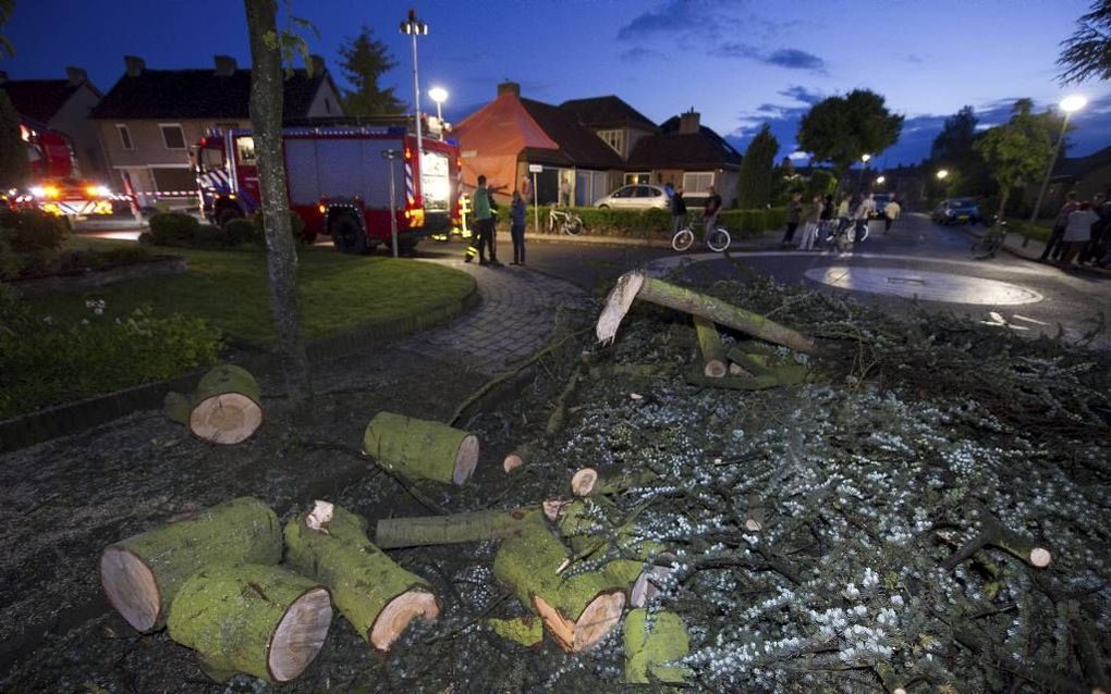 Windhoos in Montfort, donderdag. Foto ANP