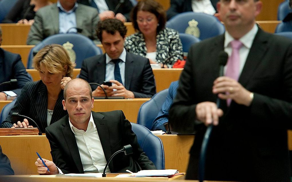 SP-leider Roemer (R) en Samsom (L) van de PvdA. Foto ANP