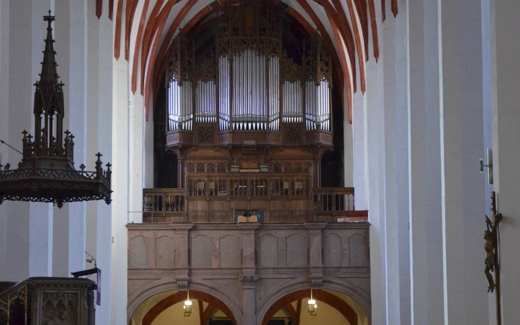 Het Sauerorgel in de Thomaskirche van Leipzig. Foto RD.