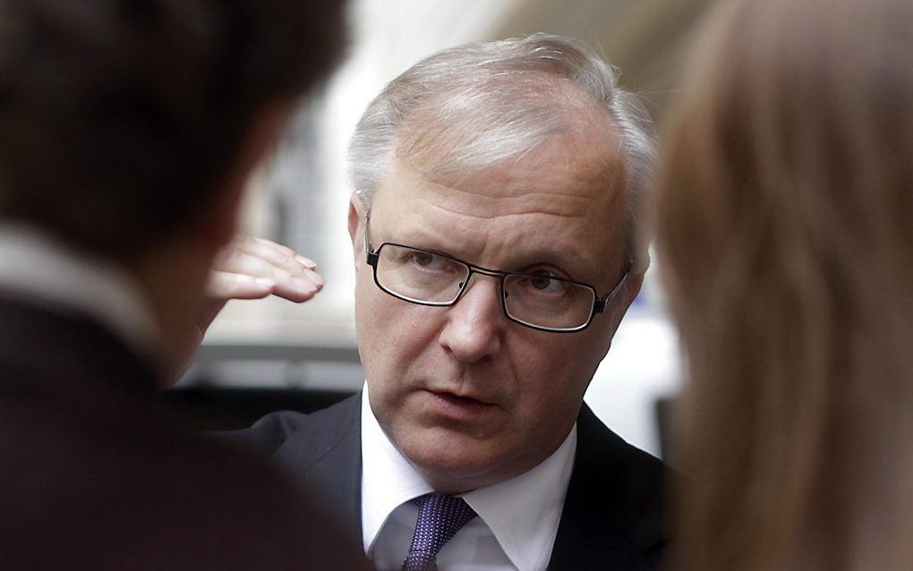 Europees commissaris Olli Rehn.  Foto EPA