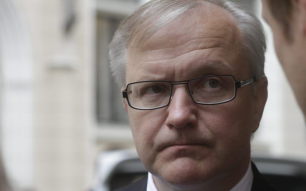 Europees commissaris Olli Rehn.  Foto EPA