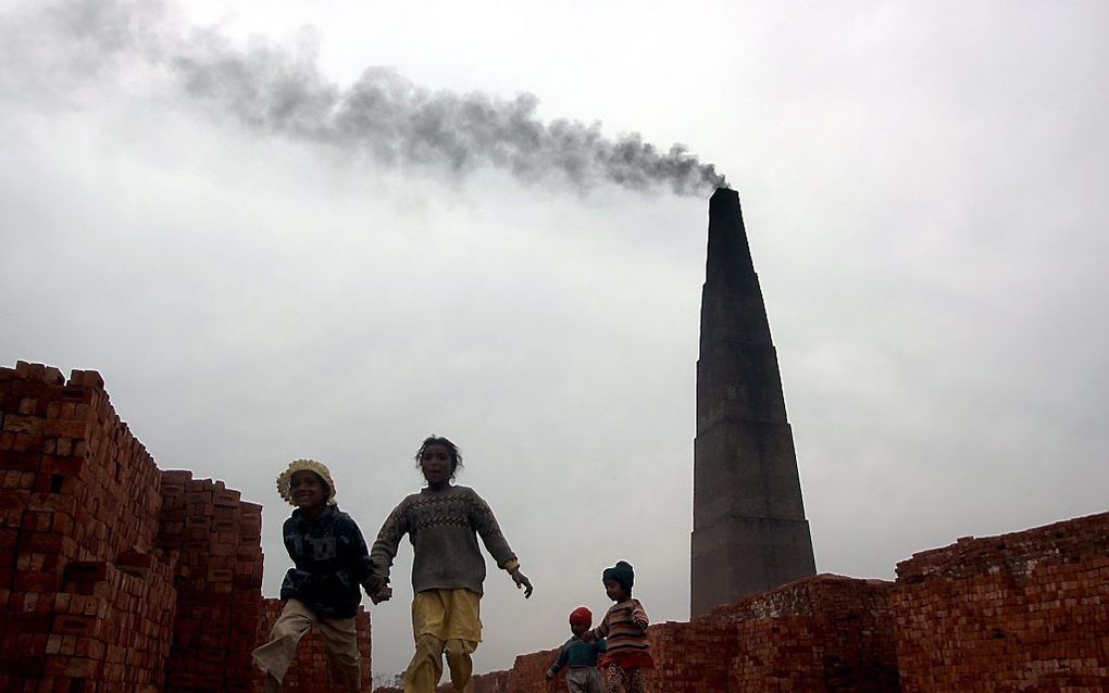 Steenfabriek in India. Foto EPA