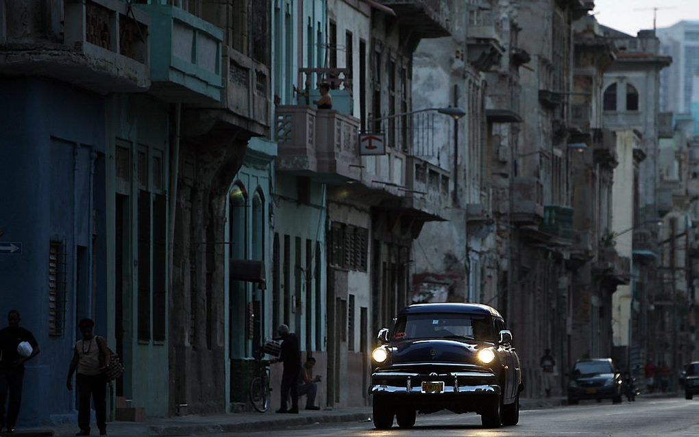 Straatbeeld van Havana, de hoofdstad van Cuba. Foto EPA