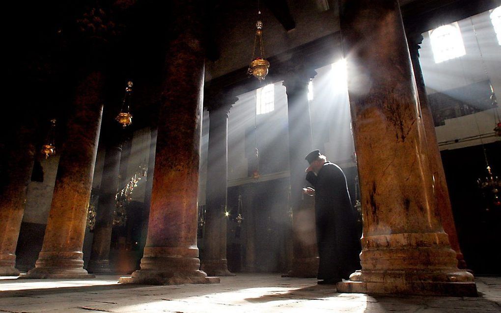 De geboortekerk in Bethlehem staat op de werelderfgoedlijst van de Verenigde Naties. Foto EPA