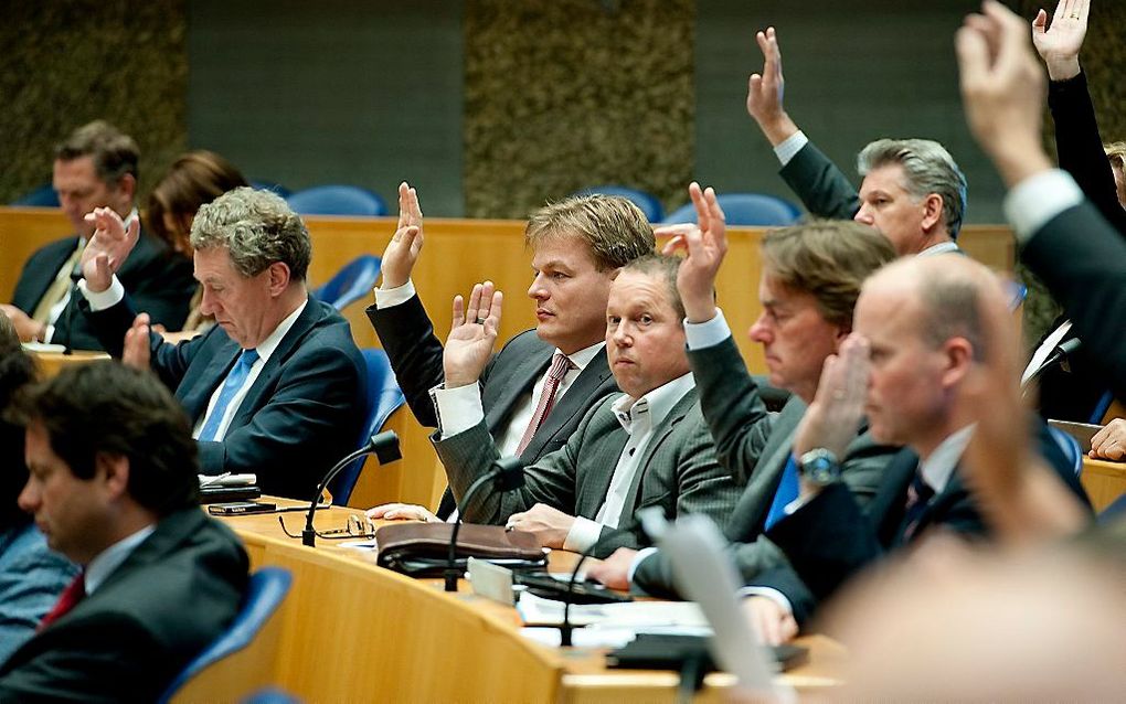 Een gedeelte van de CDA-fractie in de Tweede Kamer. Foto ANP