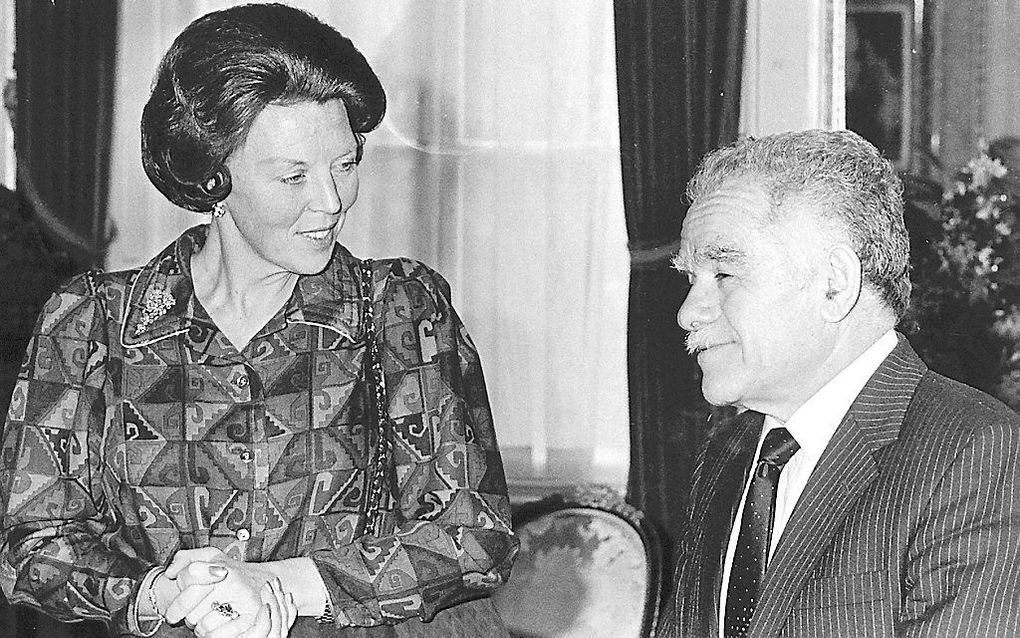 Shamir en koningin Beatrix, in 1984. Foto ANP