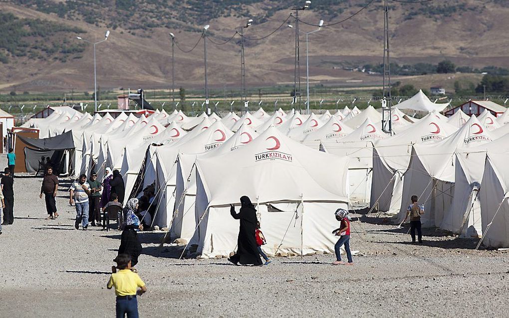 Duizenden Syriërs zijn op de vlucht geslagen voor het geweld in het land. Daaronder bevinden zich 7000 christenen. Foto: een Syrisch vluchtelingenkamp op Turks grondgebied. Foto EPA