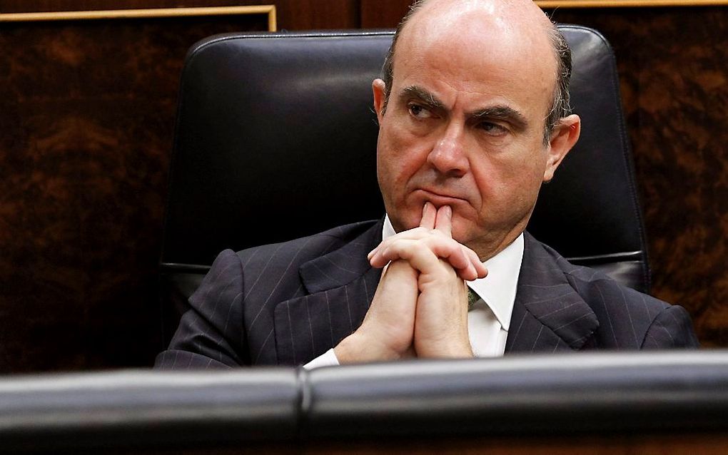 Spaanse minister van Economische Zaken Luis de Guindos.   Foto EPA