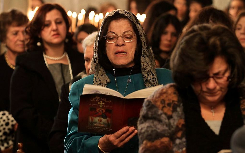 Grieks-orthodoxe christenen in Gaza-stad. Foto EPA