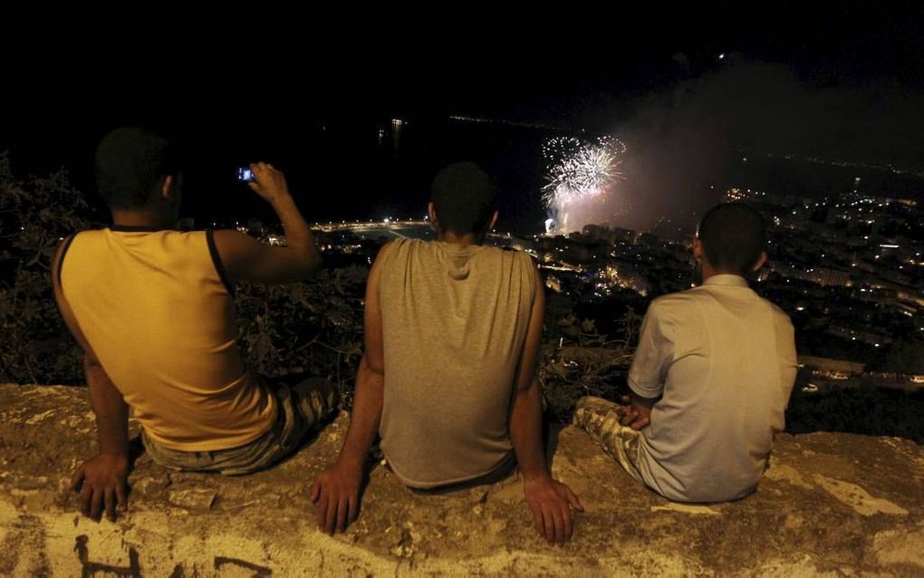 Vuurwerk ter ere van de vijftigste verjaardag van de Algerijnse onafhankelijkheid, begin deze maand. Foto EPA