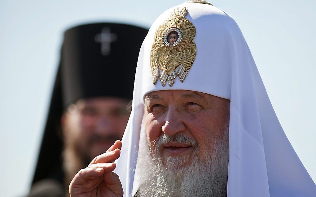 Patriarch Kirill tijdens zijn bezoek aan Oekraïne. Foto EPA