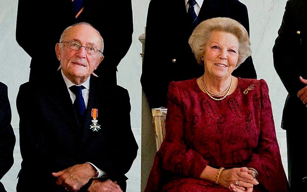 F. J. W. den Ouden en koningin Beatrix, oktober 2010. Foto ANP