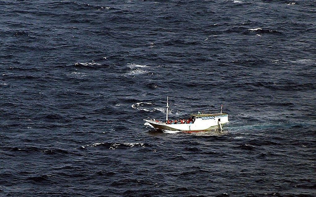 Boot met asielzoekers. Foto EPA