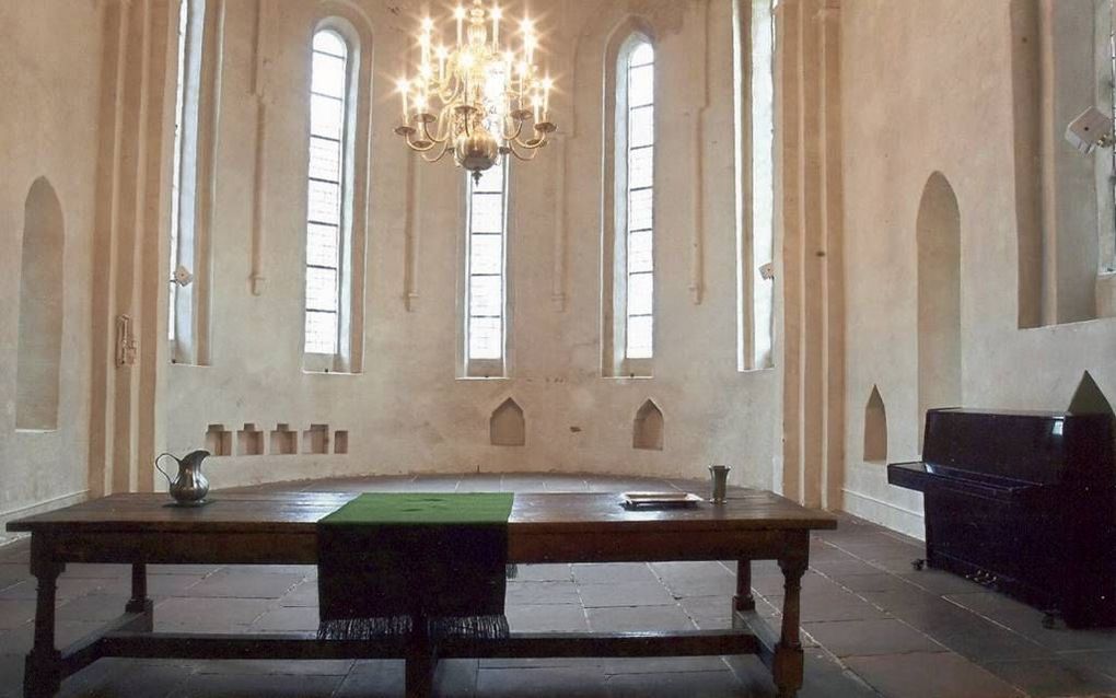 Nissen in het koor van de kerk in het Friese Burgum. Foto Regnerus Steensma