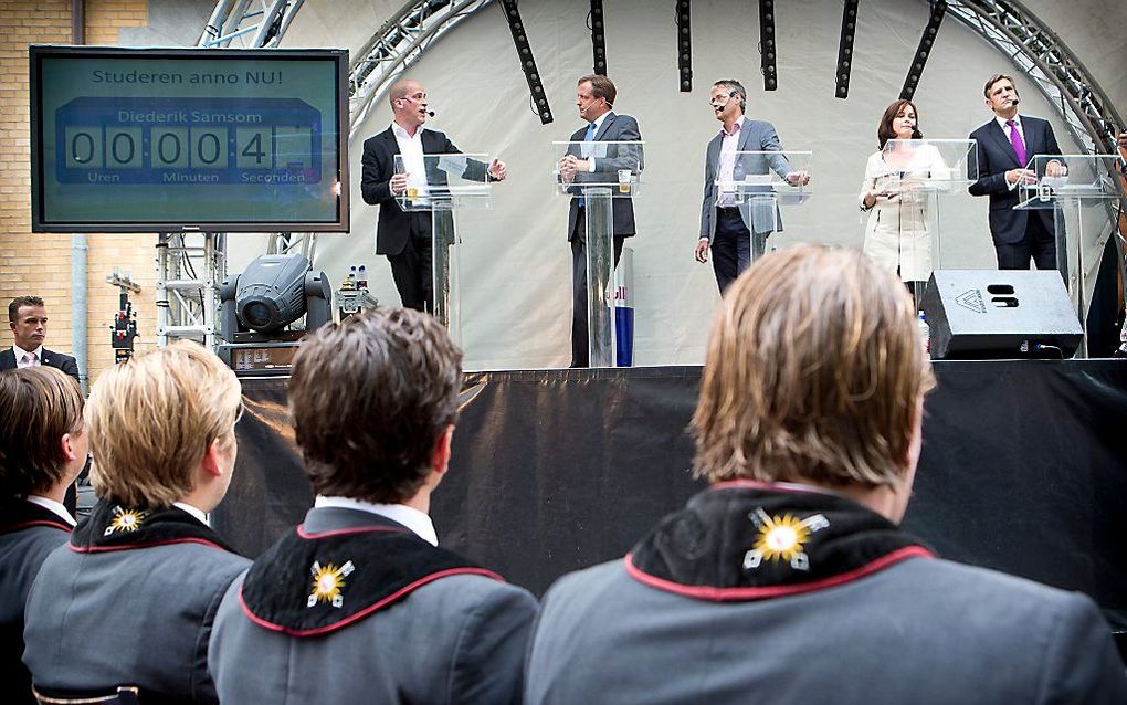 Lijsttrekkersdebat met studenten, dinsdag 14 augustus. Foto ANP