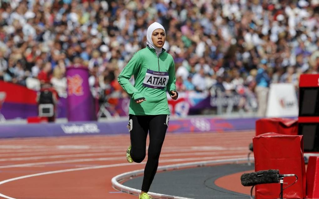 Saudische atlete op de Olympische Spelen in Londen. Foto EPA