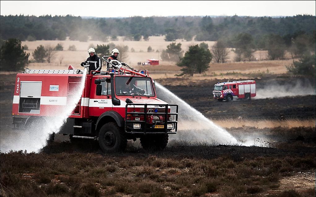 Natuurbrand bij Radio Kootwijk, eerder dit jaar. Foto ANP