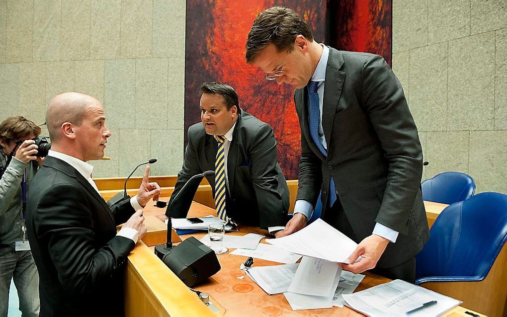 Samsom (L) en Rutte (R). Foto ANP