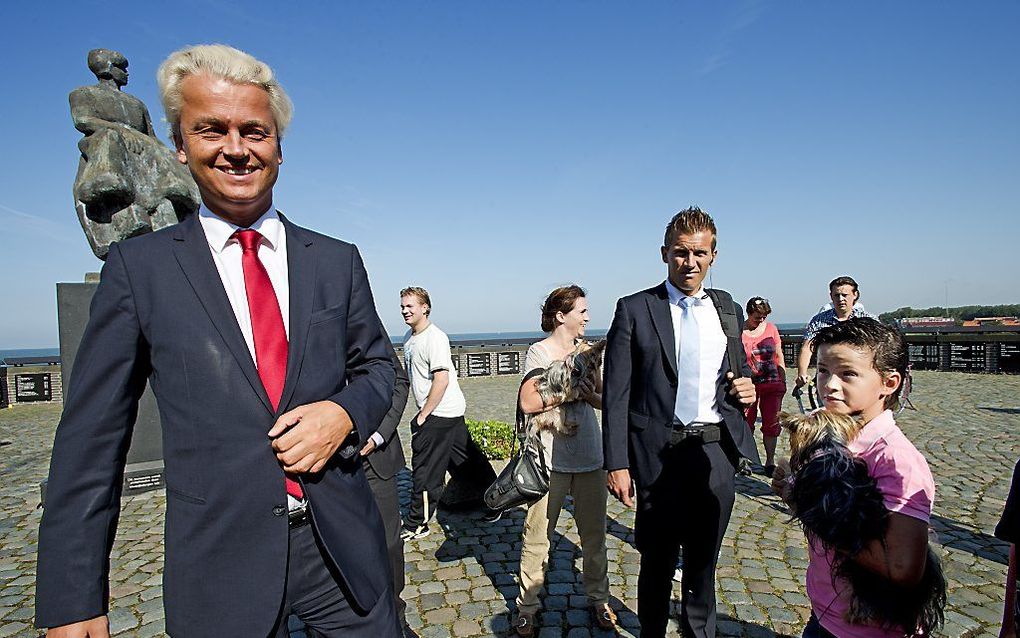 Wilders op campagne. Foto ANP