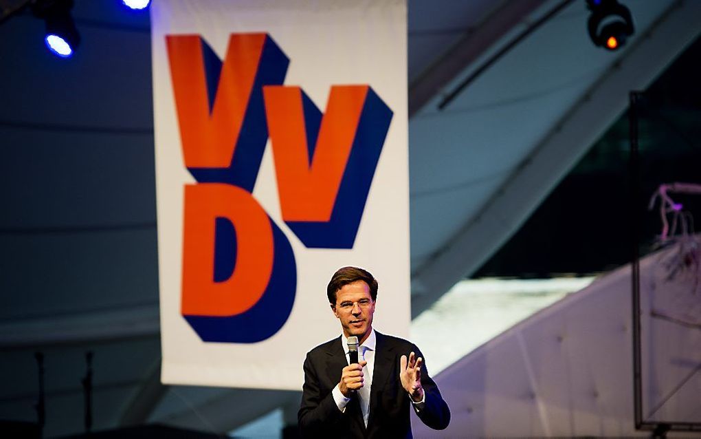 Rutte op campagne. Foto ANP