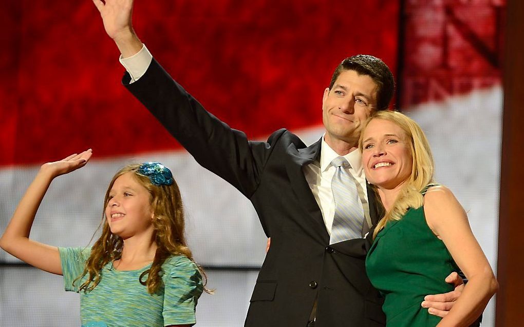 Paul Ryan en zijn vrouw. Foto EPA