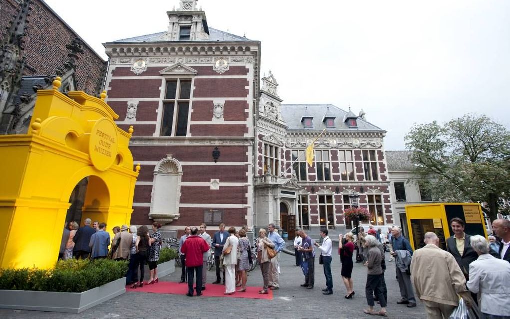 Het Pandhof naast de Domkerk vormt het hart van het Festival Oude muziek. Foto Remke Spijkers