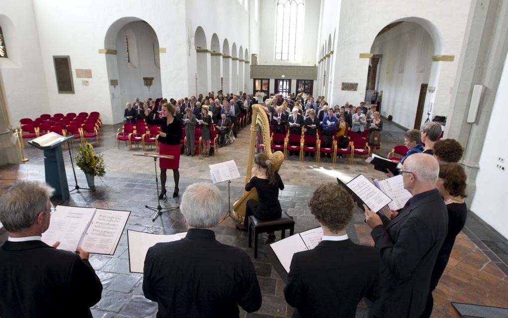 UTRECHT – In de Janskerk te Utrecht vond vrijdag de opening plaats van het academisch jaar voor de Protestantse Theologische Universiteit (PThU). Prof. dr. F. A. van der Duyn Schouten sprak de openingsrede uit. Foto RD, Anton Dommerholt