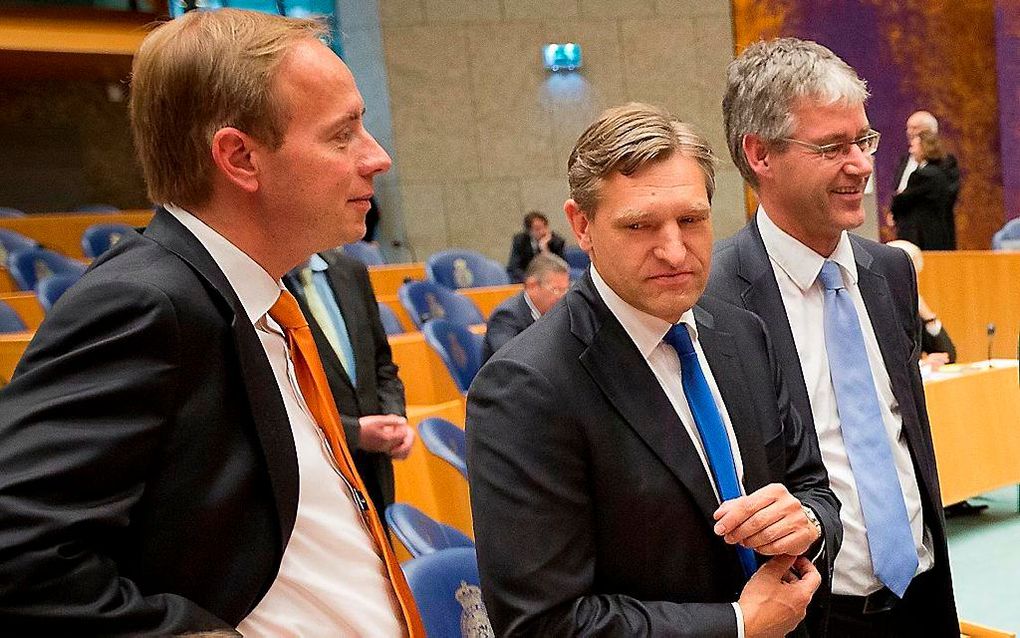 De leiders van de christelijke partijen in de Tweede Kamer. Foto ANP