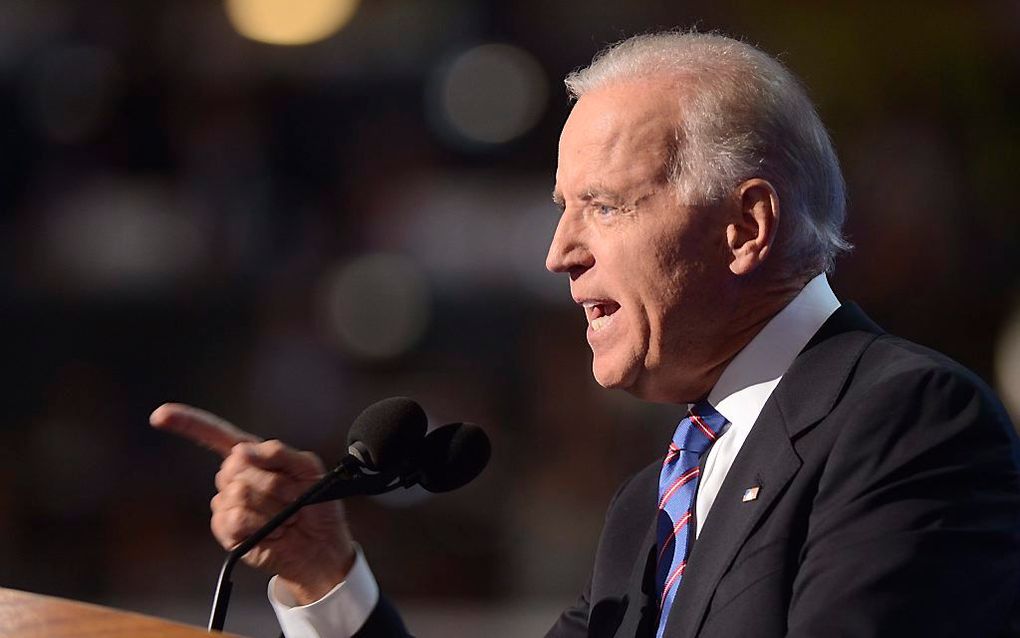 De Amerikaanse vice-president Joe Biden tijdens de Democratische Conventie in Charlotte. Foto EPA