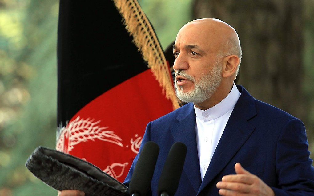 De Afghaanse president Hamid Karzai.  Foto EPA