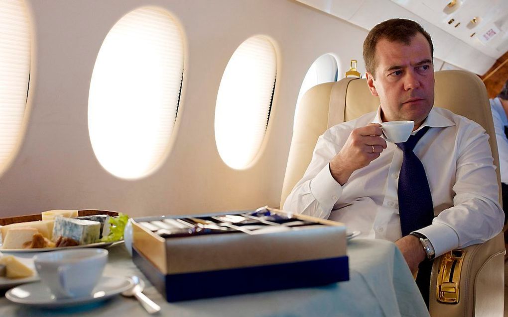 Russisch premier Medvedev.  Foto EPA