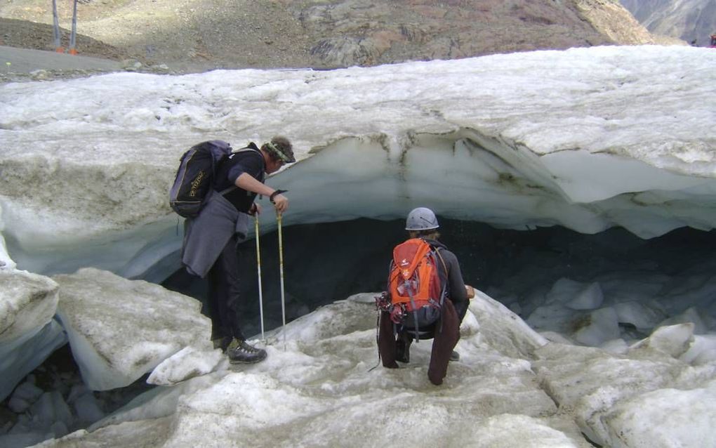 Elk jaar neemt de Pitztaler ijsvlakte met zo’n 10 meter af. Foto RD