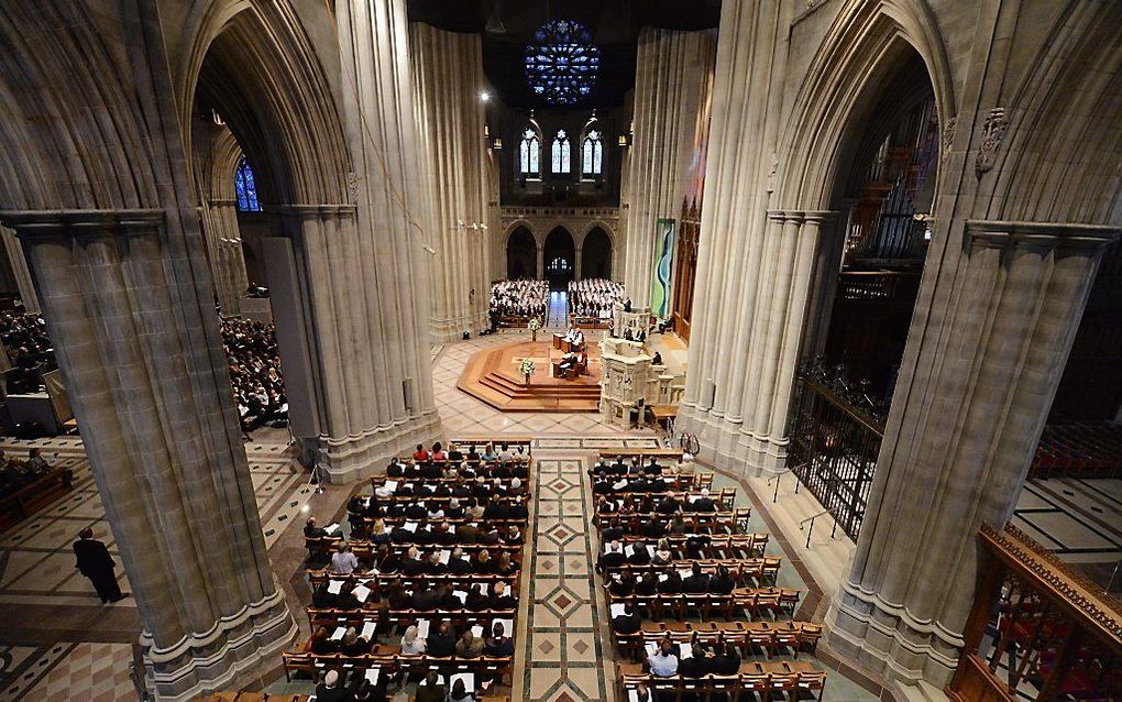 Ceremonie in de kathedraal van Washington. Foto EPA