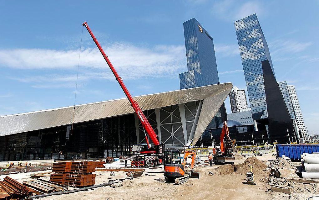 Bouwwerkzaamheden aan station Rotterdam Centraal. Foto ANP