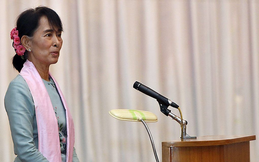 Aung San Suu Kyi.   beeld EPA, Nyein Chan Naing