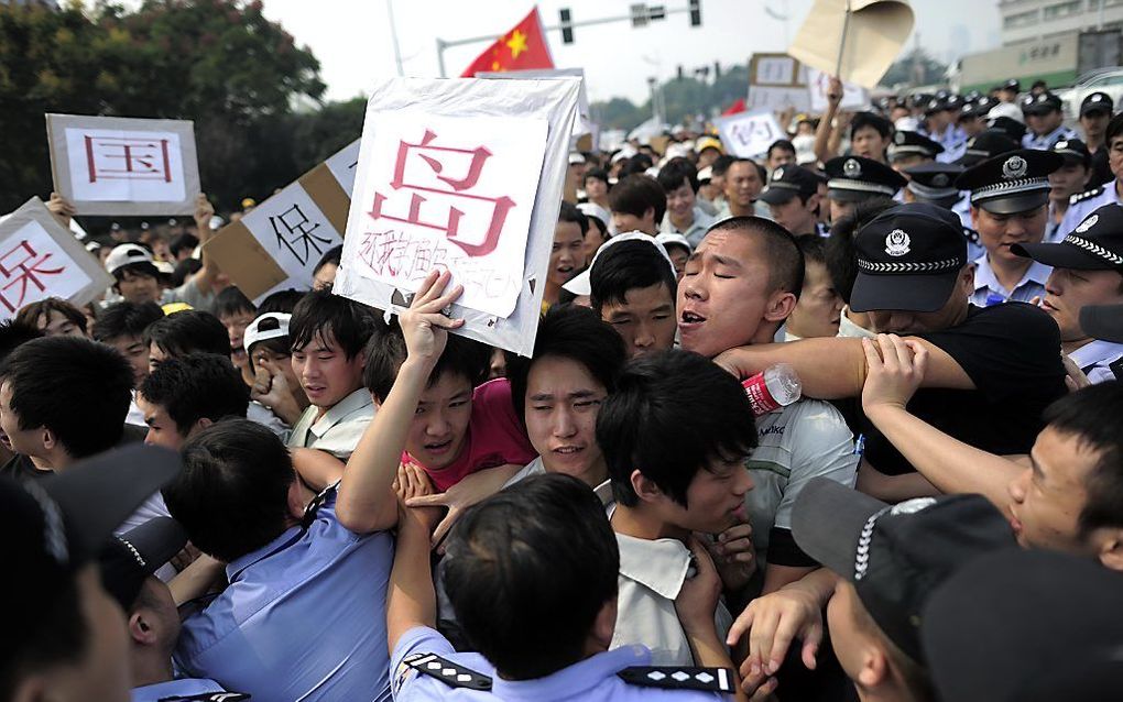 Chinezen protesteren tegen Japan. Foto EPA